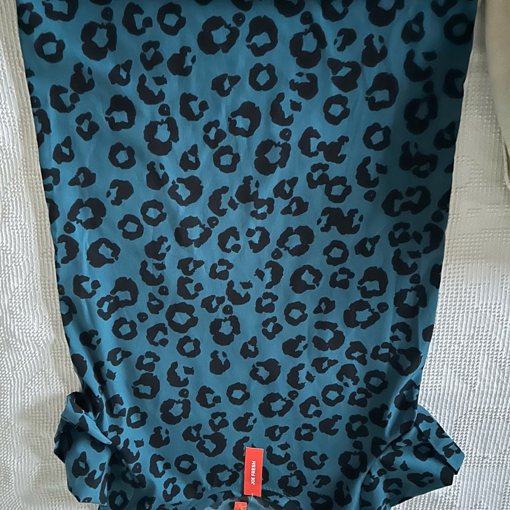 Joe Fresh Teal and Black leopard Print dress